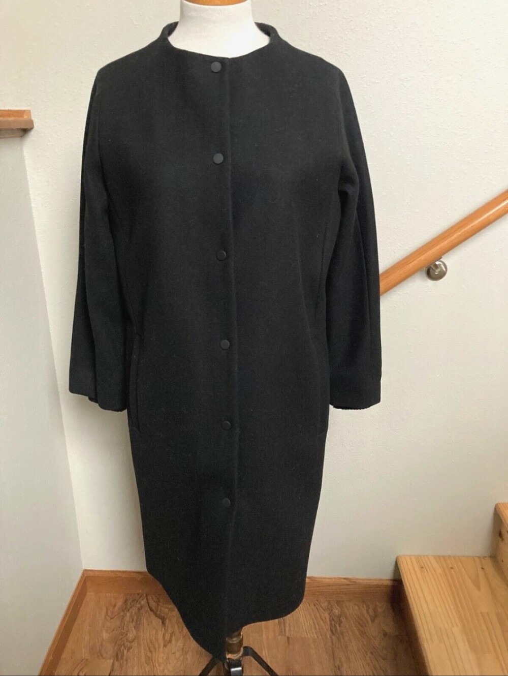 kate spade Saturday Long Baseball Coat Black Size L